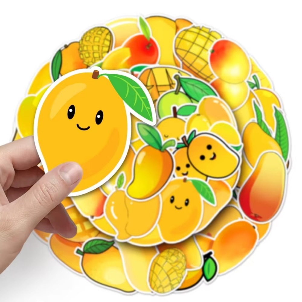 Yellow Laptop Accessories - 50 Stuks Kawaii Geel Fruit Mango