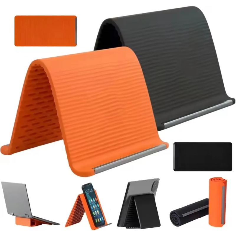Laptop Stand Portable - Flexibele opvouwbare siliconen telefoonhouder, draagbare verstelbare