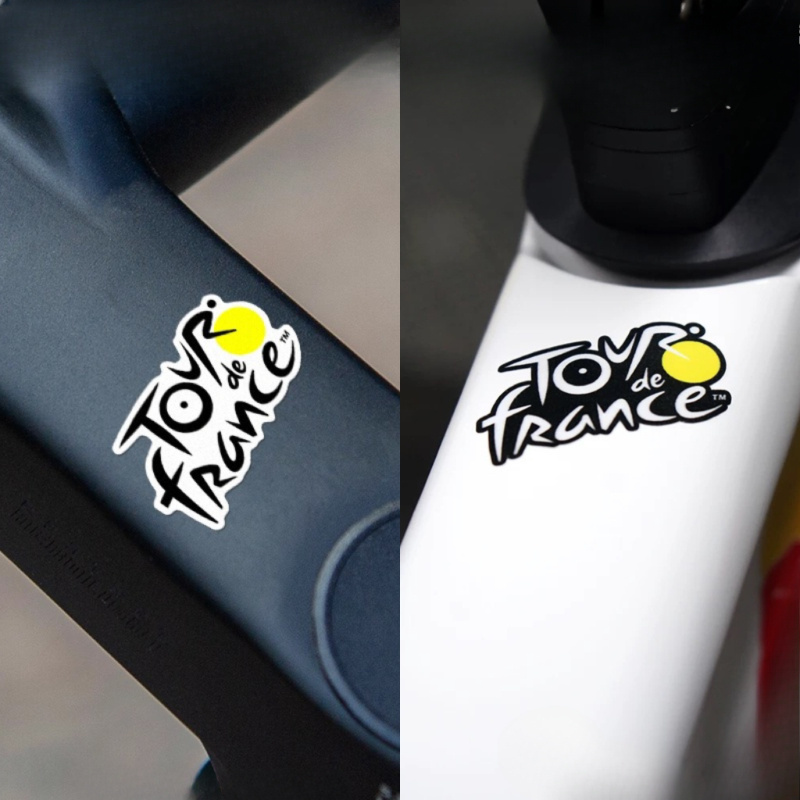 Yellow Laptop Accessories - Fietsrace-thema gele stip vinyl sticker waterdichte