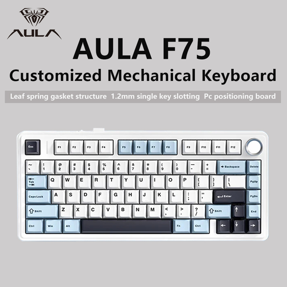 Laptop Accessories Uk - AULA F75 2.4G Draadloos/Bluetooth/Bedraad Gaming Mechanisch