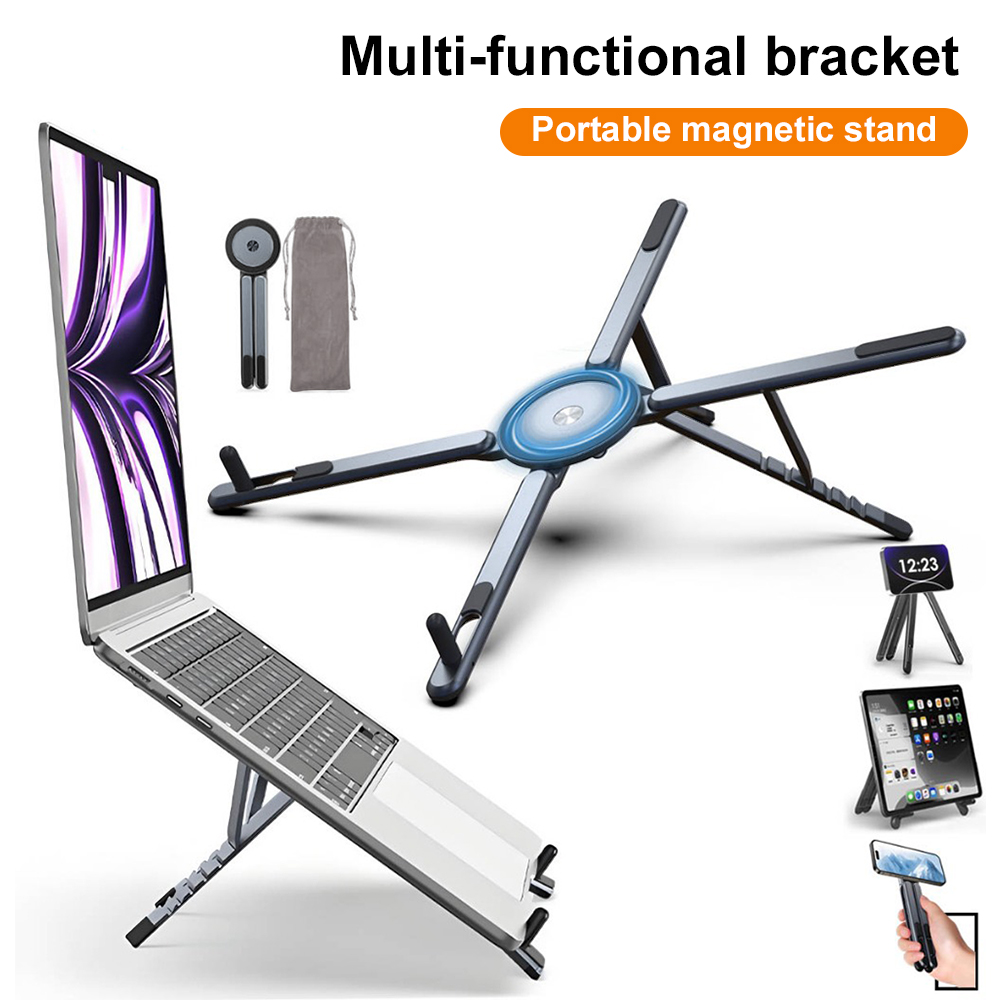 Laptop Stand Portable - Draagbare magnetische telefoonhouder & selfie stick