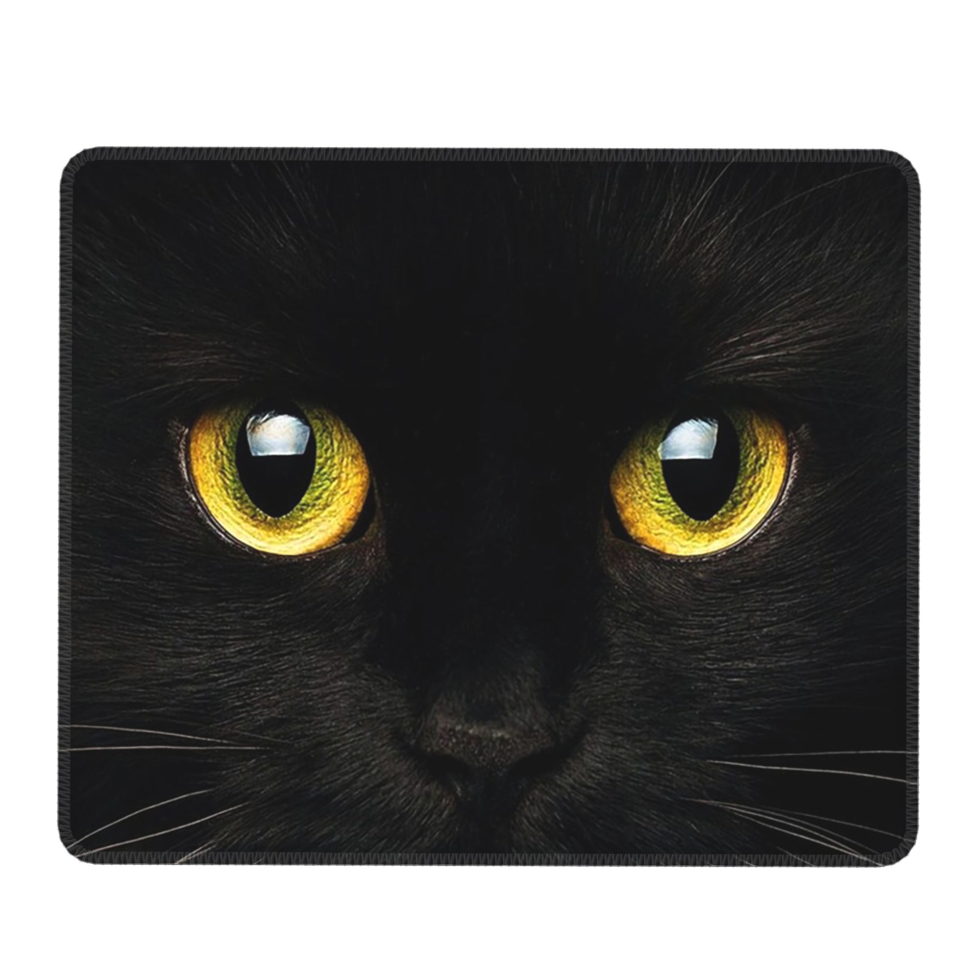 Zwart kattengezicht en gele og - Yellow Laptop Accessories recensie en prijs