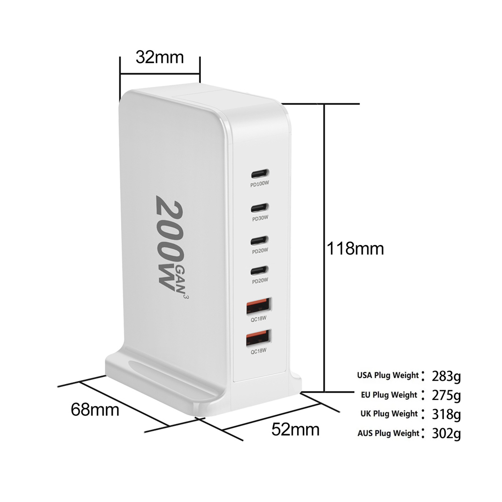 200W 168W Desktop GaN Quick PD - Laptop Accessories Uk recensie en prijs